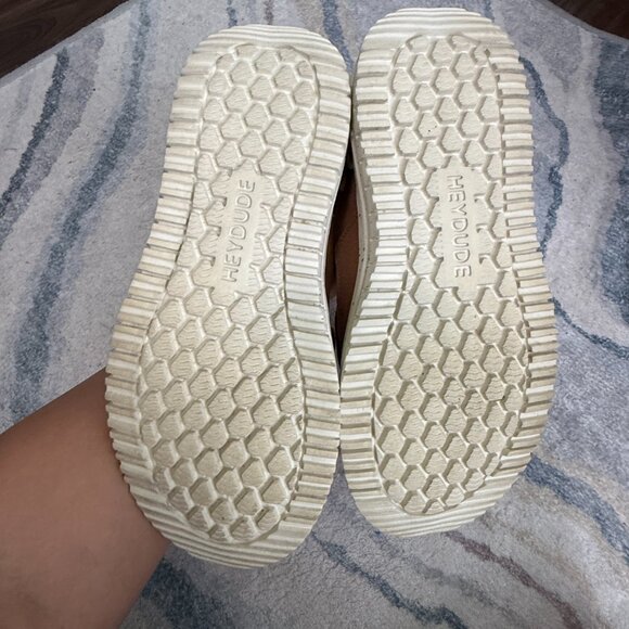 Hey Dude Bradley Cognac Leather Casual Boots Mens Size 8 - Picture 4 of 7